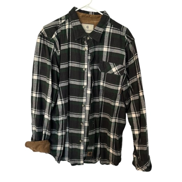 Legendary Whitetails Men’s Long Sleeve Green & Blue Plaid Button Up Sz XL GUC - Picture 1 of 7